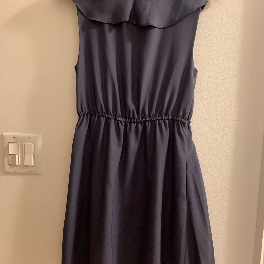 Bcbgeneration Mini Flutter Purple Grey Dress In Xs - image 8